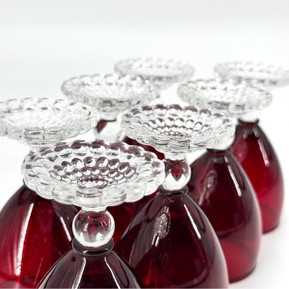 Vintage (7) Anchor Hocking Boopie Cordial/Desert Wine Glasses - Picture 6 of 7